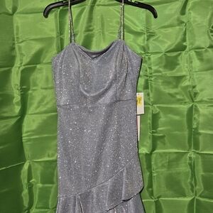 Sparkling Silver Mini Dress